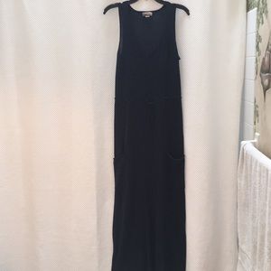 Long, navy blue summer dress